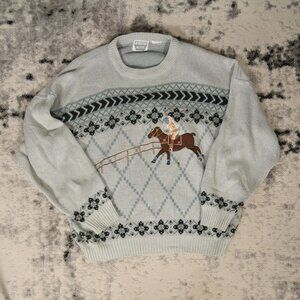 Vintage Polo Horse Rider Knitted Sweater